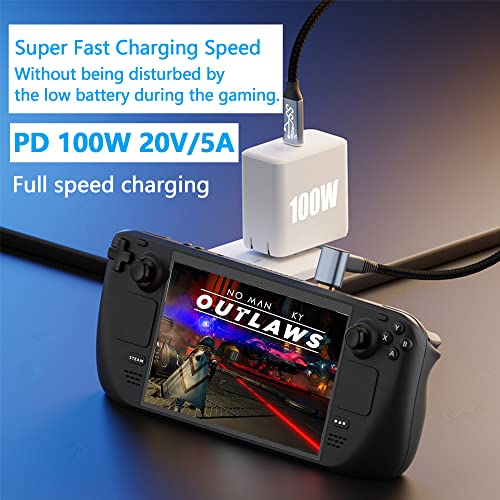 GELRHONR 90 Degree USB C to C Cable 10Gbps, 100W PD Fast Charging, 4K@60Hz Video, USB 3.1 Gen 2, Compatible with Steam VR - Image 2