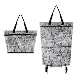 Bolsa de Repuesto para Carrito Bolsa de Compras Plegable/Bolsa con Ruedas/Carrito de Compras Bolsa de Comida Reutilizable Bolsa de Compras portátil con Ruedas Bolsa de Viaje 5 Colo