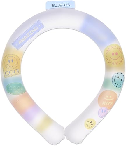 Miniatura 9 de BLUEFEEL Anillo de hielo enfriador de cuello Tubo de enfriamiento portátil con bolsa de hielo de gel Aire acondicionado personal para alivio del
