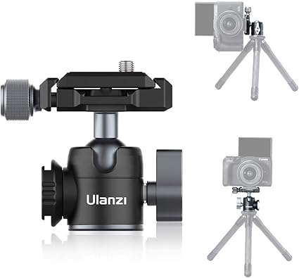 Amazon Ulanzi U 60l 自由雲台 金属雲台 Aka Arca Swiss ボールヘッド 360度回転可 コードシュー付き アルミ製 水平 垂直撮影 1 4ネジ穴 Canon Sony カメラに対応 Iphone Sumsung スマホ対応可能 Ulanzi Official 雲台 ヘッド