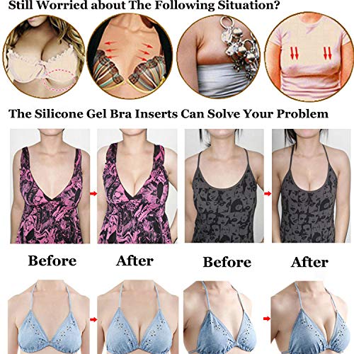 Waterproof Silicone Bra Inserts - Breast Pads Bust Enhancers for Summer Swimsuits & Bikini - Large(Fits C/D Cup) - Thumbnail 3