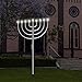 Zion Judaica Indoor/Outdoor Electric Menorah Traditional Heritage Collection with LED Bulbs 9' Tall All Parts Included