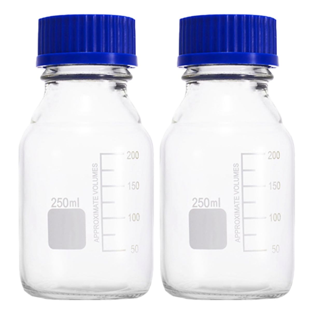 Flacons d'échantillon en verre 250ml pour conserver et transvaser sans fuite