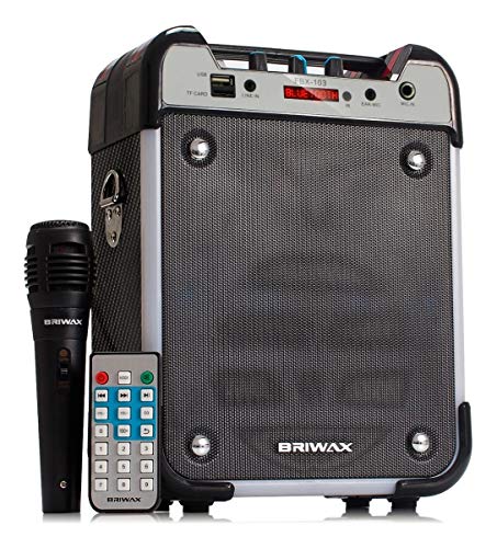 Caixa de SOM BLUETOOTH Amplificada Microfone para Karaokê USB MP3