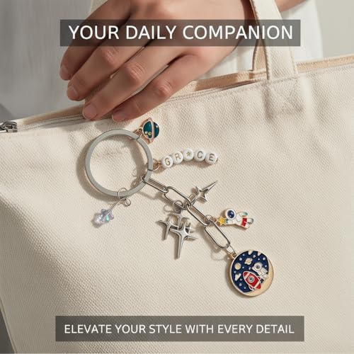WEGLS for Project Hail Mary Astronaut Keychain, Rocket and Star Charms — view 2