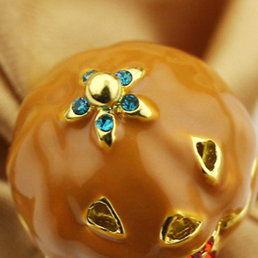 ABOOFAN Elegant Halloween Pumpkin Charm Ring Fashion Adjustable Ring for Random Style