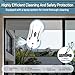 iDEEBO C200A Fensterputzroboter, Fensterroboter mit 2-Fach Sprühsystem, Automatischem Wegplanung, Mehrfachschutz, Fensterreiniger Roboter Elektrisch für Reinigung verschiedener Arten von Fenster