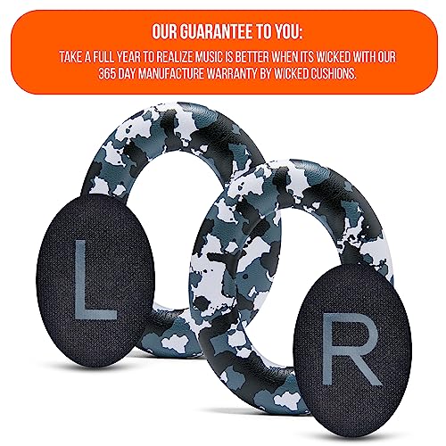 Image of WC Wicked Cushions Thick Premium Replacement Earpads for Bose 700 Noise Cancelling Headphones (NC700) | Snow Camo