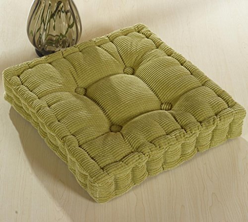 ChezMax Chair Cushions Large Outdoor Indoor Seat Cushion Thickened Bench Mat Durable Floor Pillow Winter Chair Pads For Bedroom Balcony Car Office Patio Sofa Travel Green 20