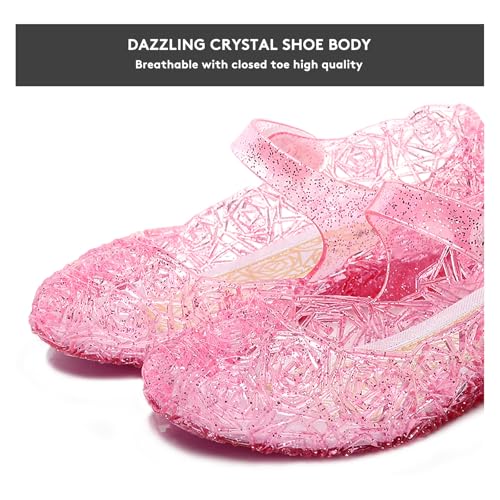 Image of Flats Mary Jane Dance Party Cosplay Shoes, Snow Queen Princess Sandals for Little GirlsToddler, Birthday, Christmas