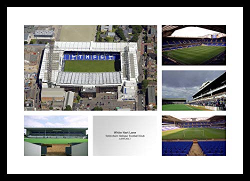 Framed Tottenham Hotspur Old White Hart Lane Stadium Photo Memorabilia