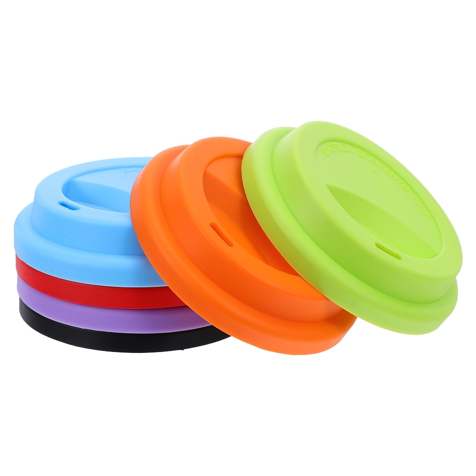 Happyyami Silicone Cup Lid 6Pcs Set 9.5Cm Leakproof Hot Drink Covers for Coffee Cocoa and Hot Chocolate Cups