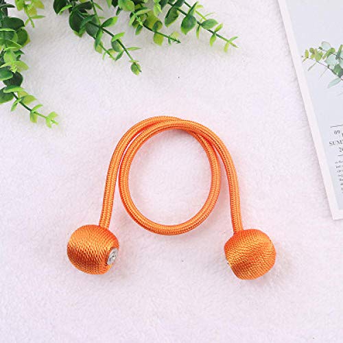 HNLHLY 2pcs Simple Bola magnética Nueva Perla Cortina Corbata decoración del hogar-Naranja Cover