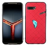 ELISORLI Compatible with ASUS Rog Phone 2 Slim Soft Rubber Case,Shock Resistant Rugged Lightweight Flexible Anti-Slip Slim Full Fit Body Protective Phone Cover for Asus ROG Phone 2 II ZS660KL Red
