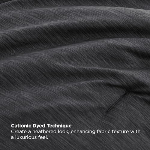 Image of Bedsure King Size Comforter Set Black - Bed in a Bag King Bedding 7 Pieces, Cationic Dyed Bed Set Gift for Family, Black Soft Bedding for All Seasons Comforter with Sheets, Pillowcases & Shams