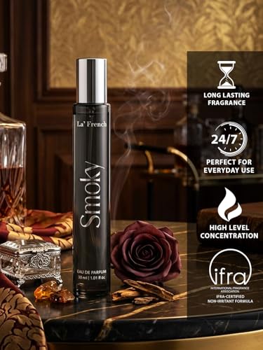Image of La French Smoky Perfume for Men 30ml | Long Lasting Bold Fragrance | Premium Masculine Scent for Daily Wear & Parties | Travel Friendly