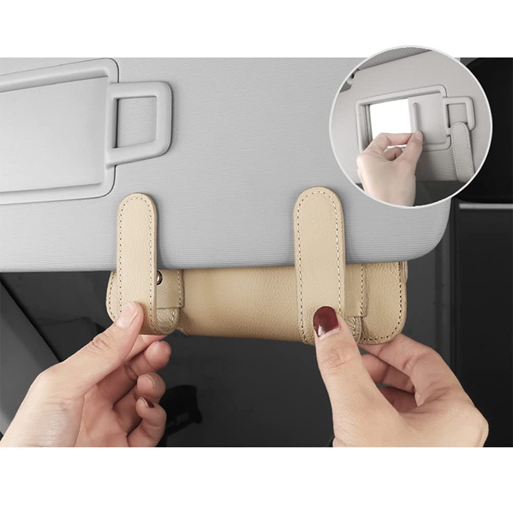 Asudaro Porta Occhiali da Sole Auto, Scatola Portaoggetti per Occhiali Parasole per Auto con 3 Grandi Slot per Schede Conservare La Tua