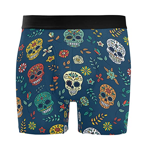 Bóxer para hombre pack de 2 calzoncillos de microfibra elástica con estampado de calaveras de azúcar
