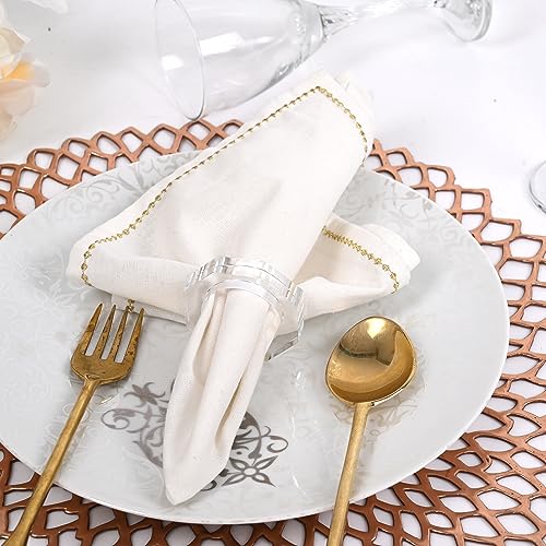 Acyralic Napkin Rings Set Of 12, Decorative Serviette Ring, Beach Napkin Holders, Napkin Rings Bulk For Party Decoration, Dinning Table, Everyday, Family Gatherings - A Great Tabletop Décor #TOP7