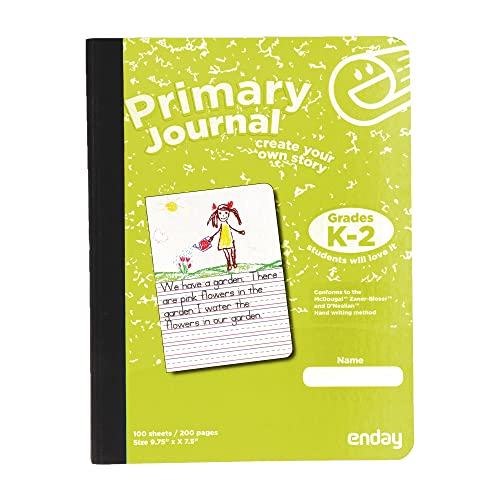 Enday Primary Journal Grades K-2, Green Primary Writing Journal, Half Page Ruled Primary Journal Composition Notebook for Kids, 100 Sheets kids Notebook by Enday - Used condition - US$7.26