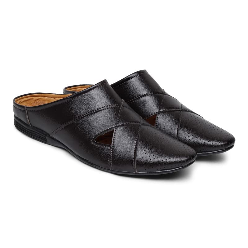 Zixer Summer Latest Urban Mens Shoes Luxury Synthetic Leather Mule Loafers Mens Shoes Handmade Ultra Premium Lightweighted Daily Easy Wear Open Back Half Cut Trending Classic Slip On Shoes For Men (B0BVZPMK71) Amazon Price History, Amazon Price Tracker