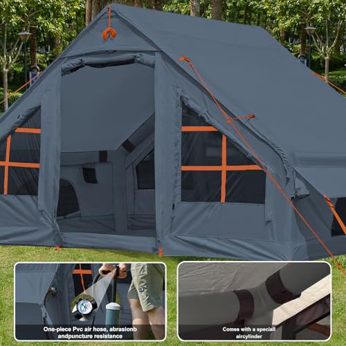 Carpa Inflable para Camping, para 6 Personas, Montaje Rápido, Impermeable Oxford, para Aire Libre miniatura 3