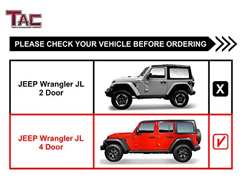 Estribos para Jeep Wrangler JL 2018-2026, negro, 2 piezas miniatura 3