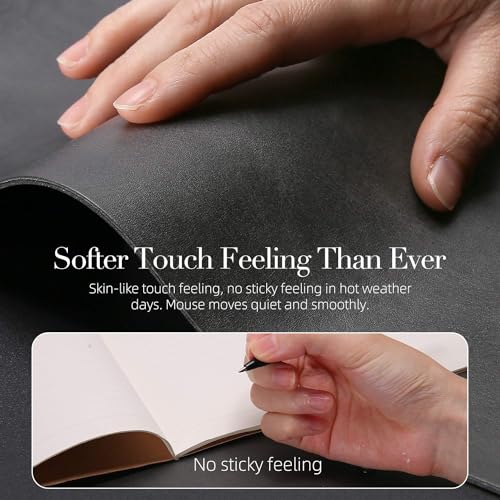 YSAGi PUレザーデスクマット 80x40cm グレー