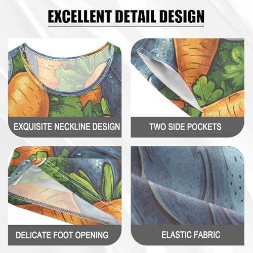 Pajama Sets Short Sleeve Cute Hippo Among Carrots Soft Cotton Summer Sleepwear 2 Piece PJS Size 5-14T3