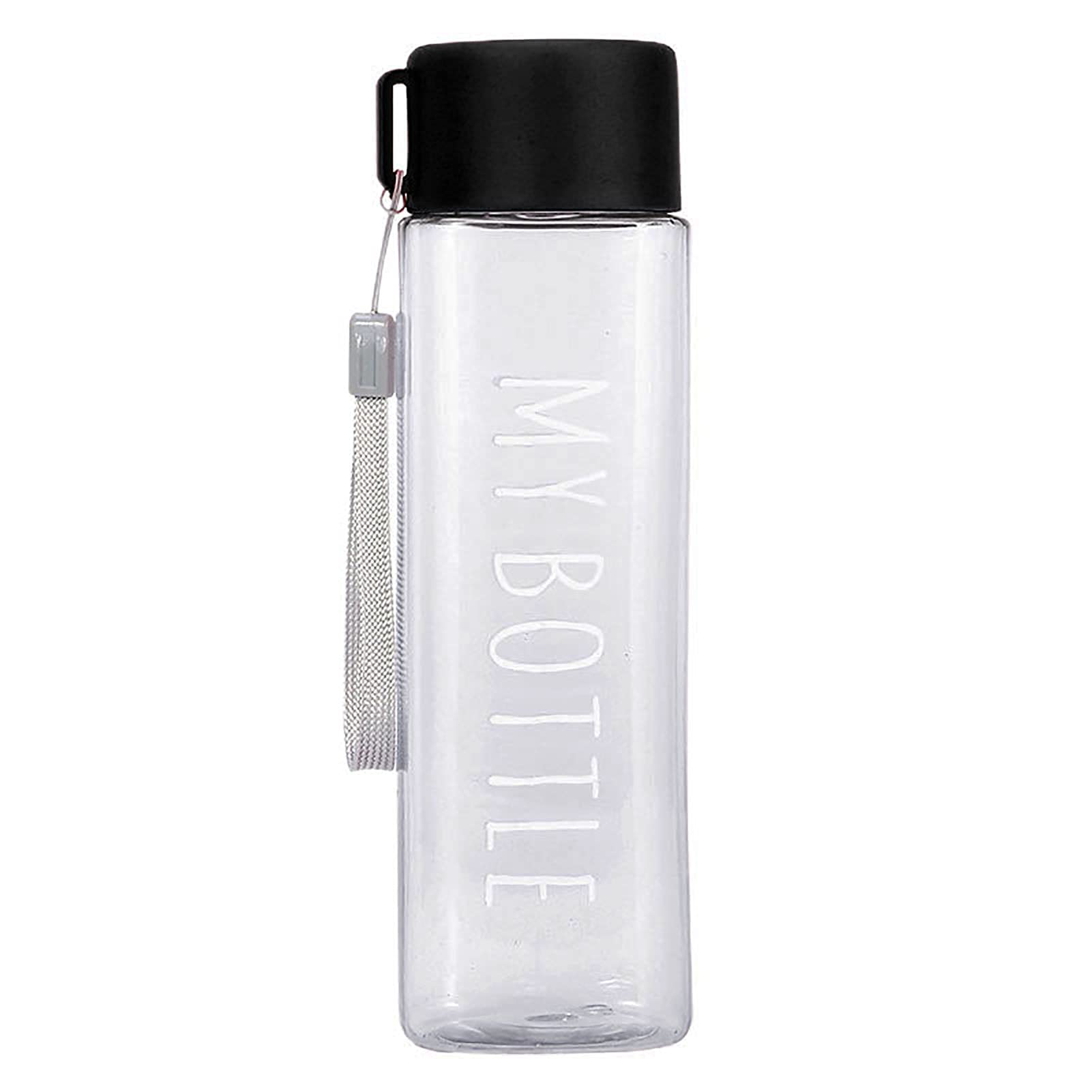 Jiacheng29_ Water Bottle, 500Ml Sports Bottle, Large-Capacity Square Water Cup, with Handle for Camping, Portable Drop Resistant Cup