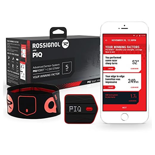 PIQ BSKI1 Ski Set Multisport Sensor, Skitag Aufzeichnen, Schwung und Sprunganalyse, Fordere Freunde Heraus