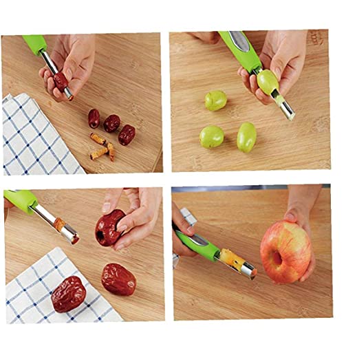 Eaarliyam Apple CORER Roestvrijstalen fruitpeer Groenten Core Remover Tool met scherp getand Rand 4pcs Gift - Image 3