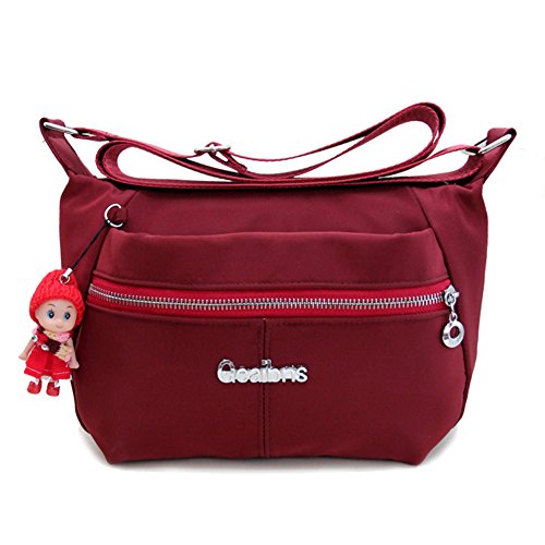 Sac bandoulière nylon imperméable pour femme grand format loisirs