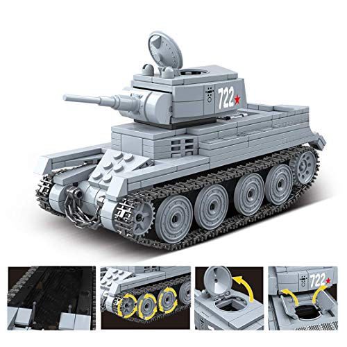 YPZ Technik Panzer Bausteine, Deutscher Tigerpanzer Modellbausatz Panzer, Militär Panzer Bausatz Klemmbausteine… – Bild 3