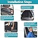 Teuaktty Car Seat Covers Universal Car Protective Front Seat Covers Washable Non-Slip Seat Protectors for Gym Workouts,Waterproof and Sweatproof Towel Seat Covers for Cars,Trucks, Jeeps (Black)