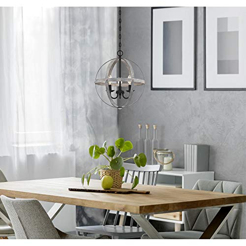 Image of Westinghouse 6110400 Stella Mira Three-Light Pendant, Antique Ash