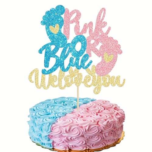 LANGE HOME �s���N�܂��̓u���[ �P�[�L�g�b�p�[ �L���L���x�r�[���t�� We Love You �P�[�L�s�b�N ���ʔ�I �P�[�L�f�R���[�V���� �x�r�[�V�����[�p ���ʔ�I�e�[�} �L�b�Y �j�̎q ���̎q �a�����p�[�e�B�[�f�R���[�V�����p�i