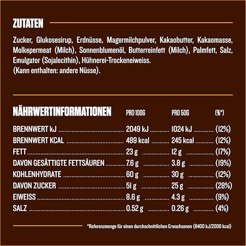 Snickers Schokoriegel, Erdnüsse, Karamell, Eine Packung á 5 Riegel | Fußball Snack | (1 x 5 x 50 g) 4