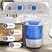 Elevon Mini Spin Dryer Portable Washing Machine, Compact Laundry for Home, Apartment, RV, Blue
