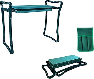 CXYY Genou Et Siège De Jardin, Genouillère De Jardin Polyvalente 2 en 1, Patio De Pelouse Extérieur Pliable Portable Coussin D'agenouillement en Mousse Souple Confortable