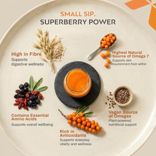 Image of Akayu Himalayan Sea Buckthorn Juice 300ml | Omega 3 6 7 9 & Vitamin C | Antioxidant Rich Superberry, For Digestive & Gut Health, Supports Immunity & Wellness