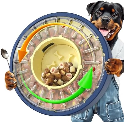 KADTC 5-60 Min Adjustable Slow Feeder Bowl for Fast Eaters, Spinn...
