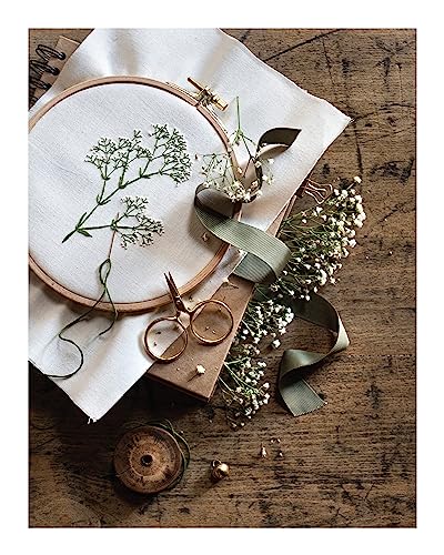 Image of Embroidering Plants and Flowers for Beginners: 33 Plants to Stitch (Landauer) Ready-to-Use Embroidery Patterns Inspired by Nature, with Diagrams, Photos, a Stitch Guide, and Thread Suggestions