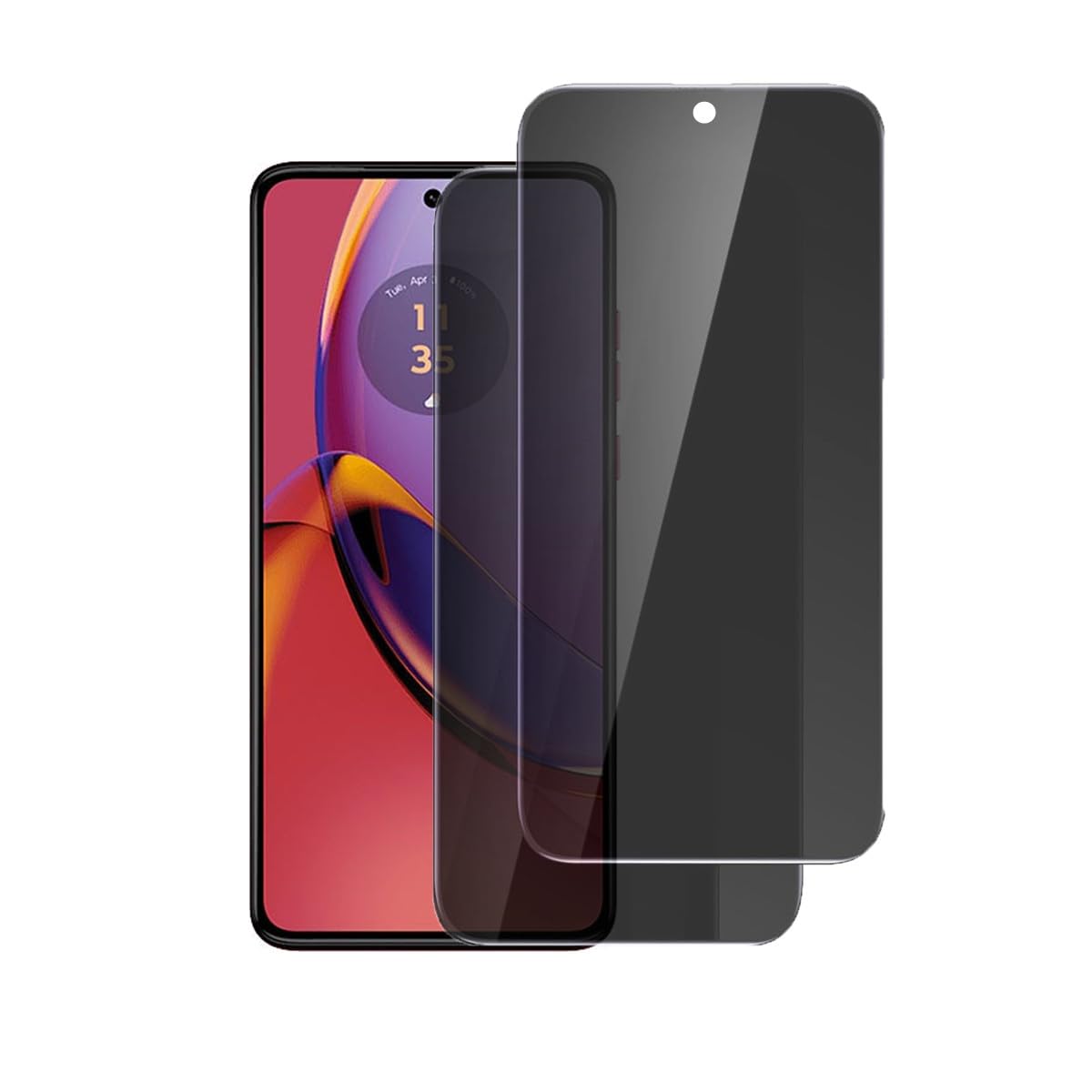 VIESUP for Motorola Moto G84 6.5" Privacy Screen Protector, [2pack] Anti-spy Anti-Scratch Easy Install Tempered Glass for Motorola Moto G84