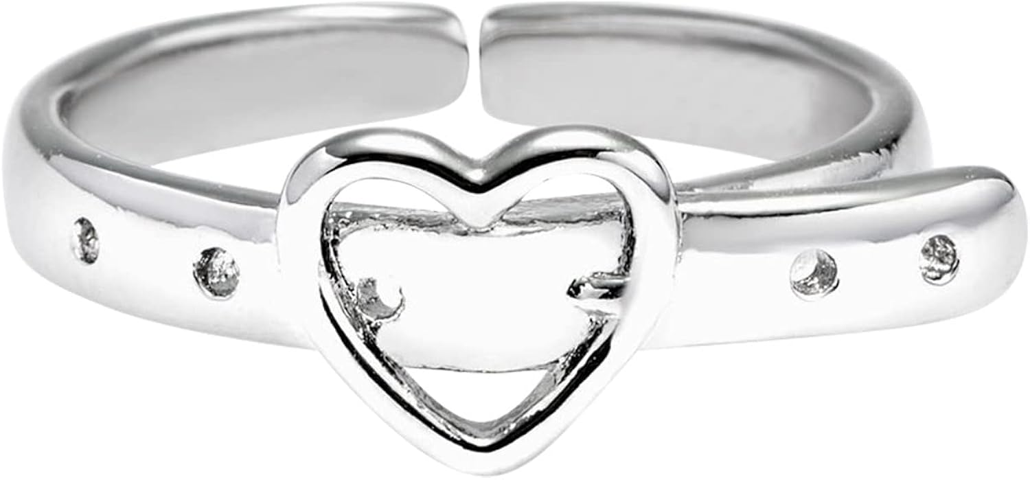 Western Rings Size 11 to My Daughter Hold ON to Your Dreams Heart Ring Ring Love Leather Belt Ring Female Fashion Personality Ring Simple Ladies