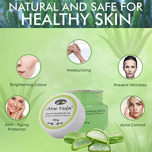 Image of Aloe Veda Aloe Vera Multipurpose Beauty Gel for Face,Skin and Hair- Pure Natural Gel - Ideal for Skin, Face, Acne Scars, Hair Care, Moisturizer & Dark Circles Pack of 1