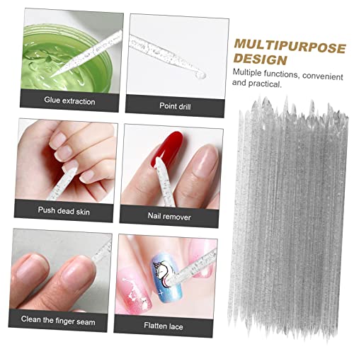 Hemoton 100Pcs Nail Art Aids Plástico Preto Cristal Multicolorido