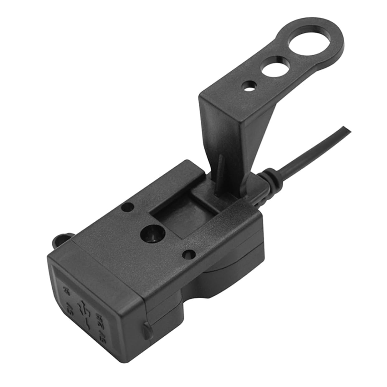 SOLUSTRE 3.1a USB Motorcycle Charger Dual Ports Power Adapter for Motorcycle ATV Tricycle Scooter Easy Install Black