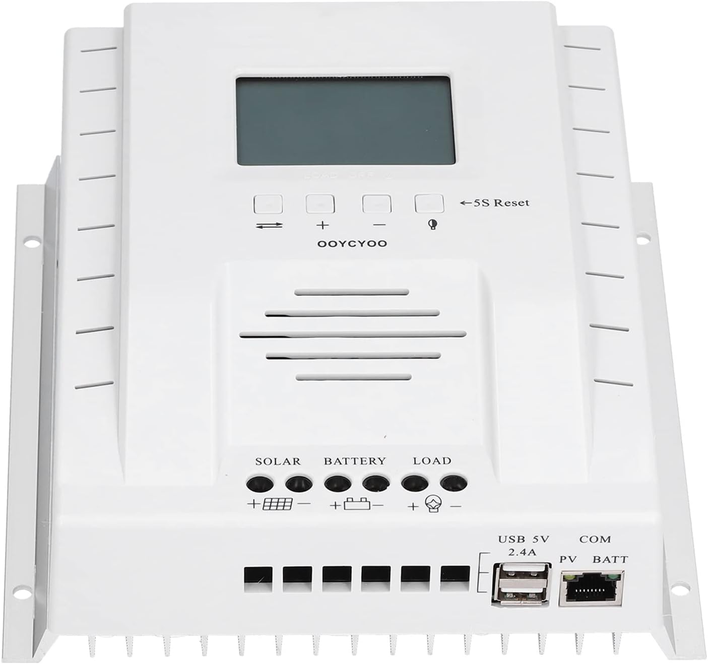 Front view of the Shanrya P60 MPPT Charge Controller