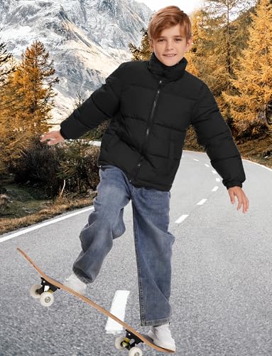 Kids Boys' Girls Winter Coat Puffer Jacket Water-Resistant Insulated Fashion Colorblock Quilted Bubble Outerwear4